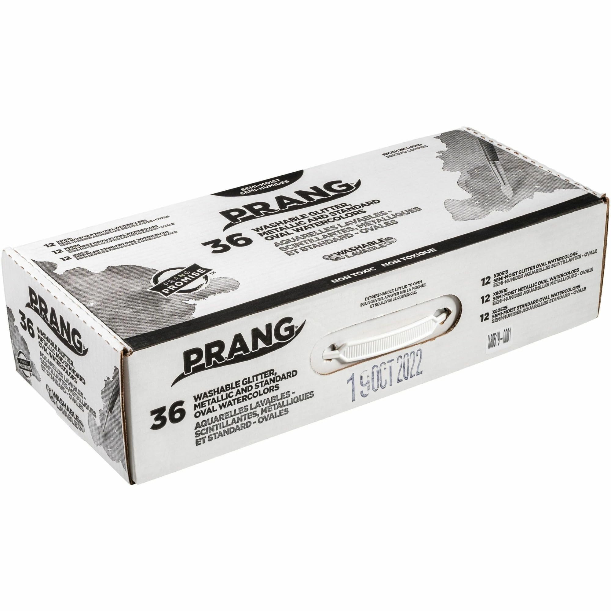 Prang Classroom Master Pack- Watercolor Paint Sets, 12 Each: 8-Color Basic Sets, 8-Color Glitter Sets, 8-Color Metallic Sets, 36 Sets Total (80519), Black,Blue,Dark Blue,Green,Orange,Silver,Turquoise, 36 Piece Set - Image 3