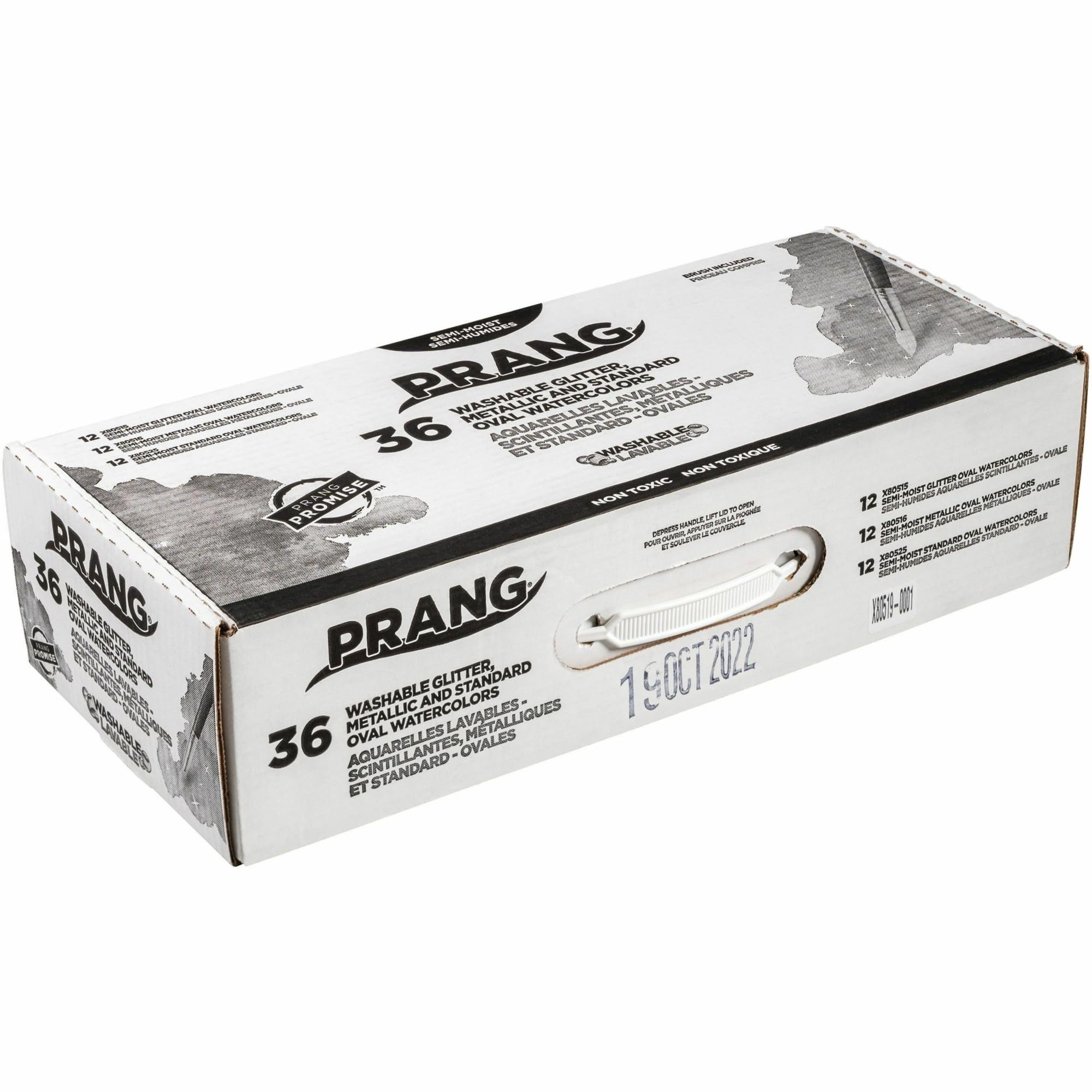 Prang Classroom Master Pack- Watercolor Paint Sets, 12 Each: 8-Color Basic Sets, 8-Color Glitter Sets, 8-Color Metallic Sets, 36 Sets Total (80519), Black,Blue,Dark Blue,Green,Orange,Silver,Turquoise, 36 Piece Set - Image 5