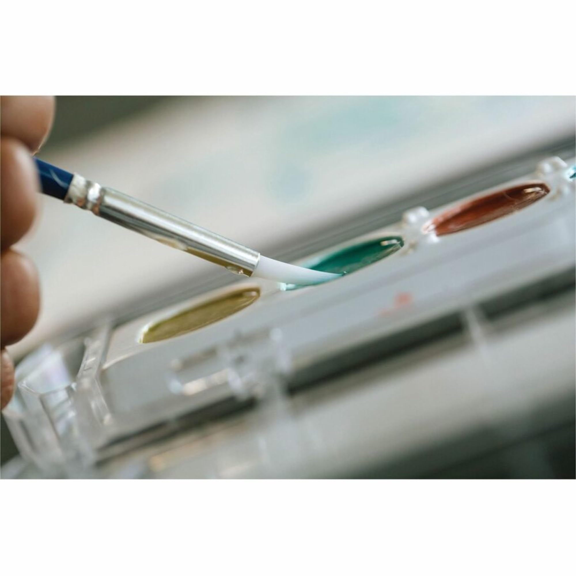 Prang Classroom Master Pack- Watercolor Paint Sets, 12 Each: 8-Color Basic Sets, 8-Color Glitter Sets, 8-Color Metallic Sets, 36 Sets Total (80519), Black,Blue,Dark Blue,Green,Orange,Silver,Turquoise, 36 Piece Set - Image 7