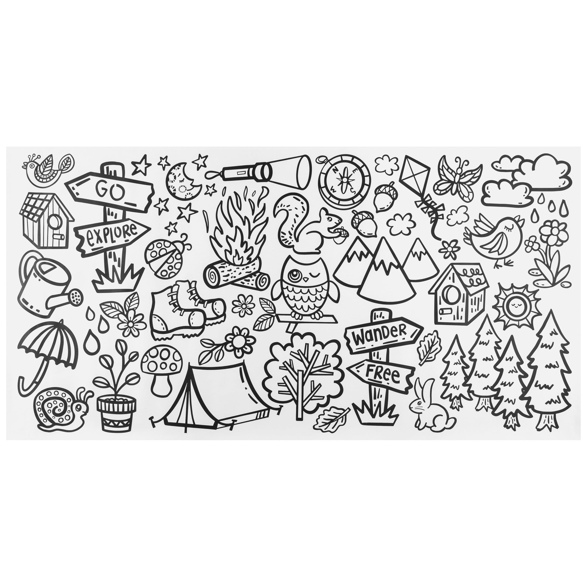 Prang Doodle & Drawing Rolls by Cassie Stephens, White, 58" x 30", 4 Designs (1 per Sheet) - Image 3