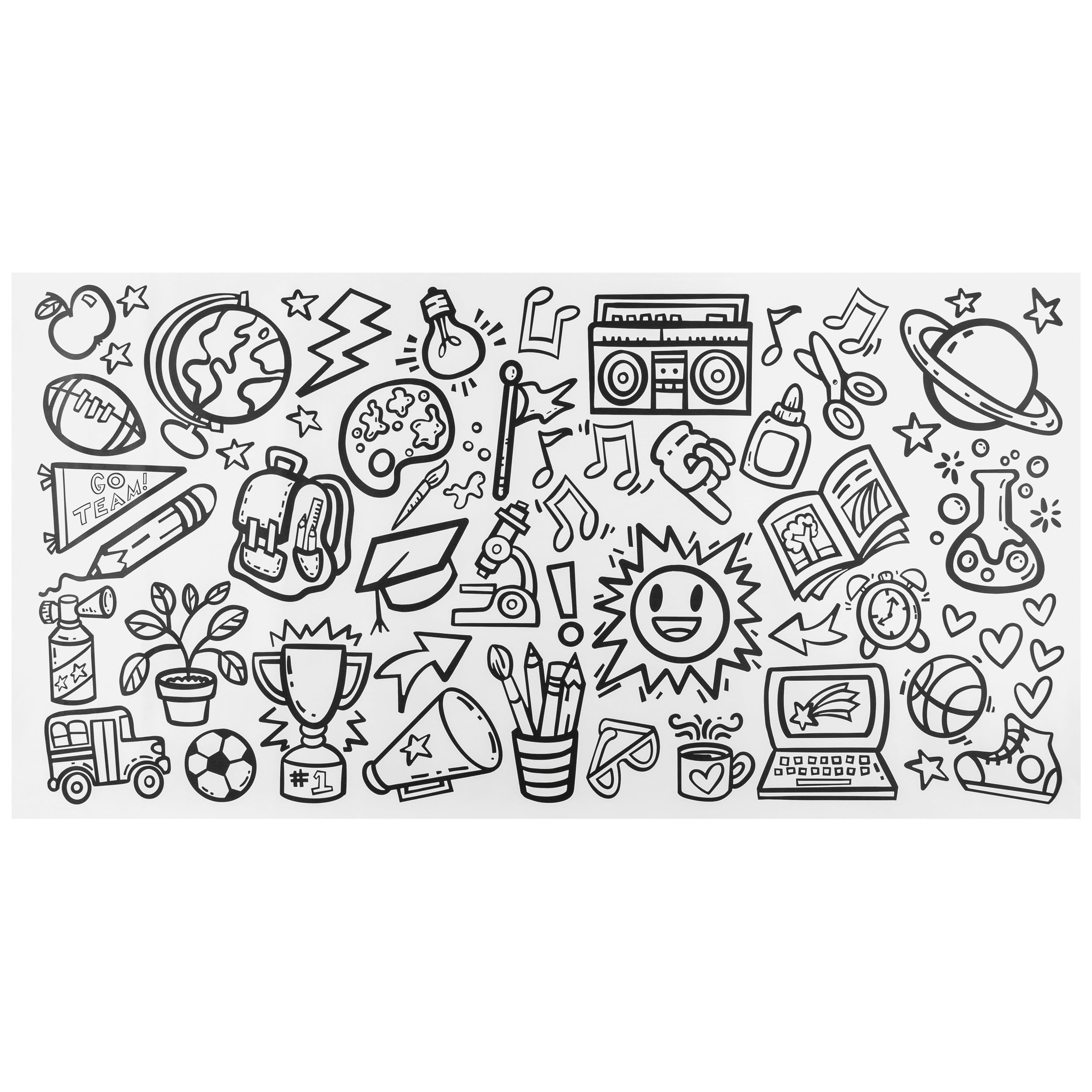 Prang Doodle & Drawing Rolls by Cassie Stephens, White, 58" x 30", 4 Designs (1 per Sheet) - Image 4