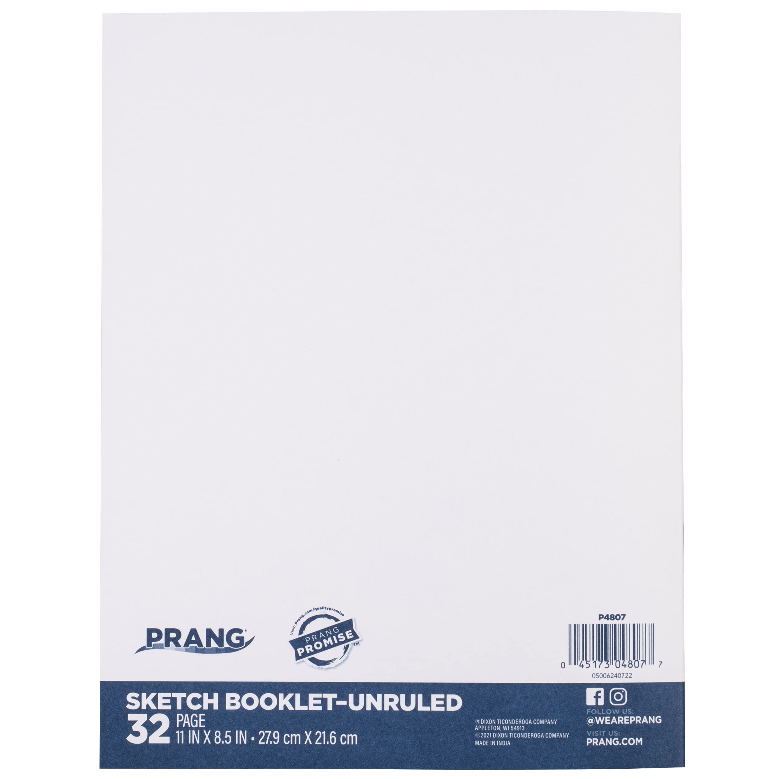 Prang (Formerly Art Street) Beginner Sketch Booklet, Unruled, 8-1/2" x 11", 32 Pages, 48 Count - Image 7