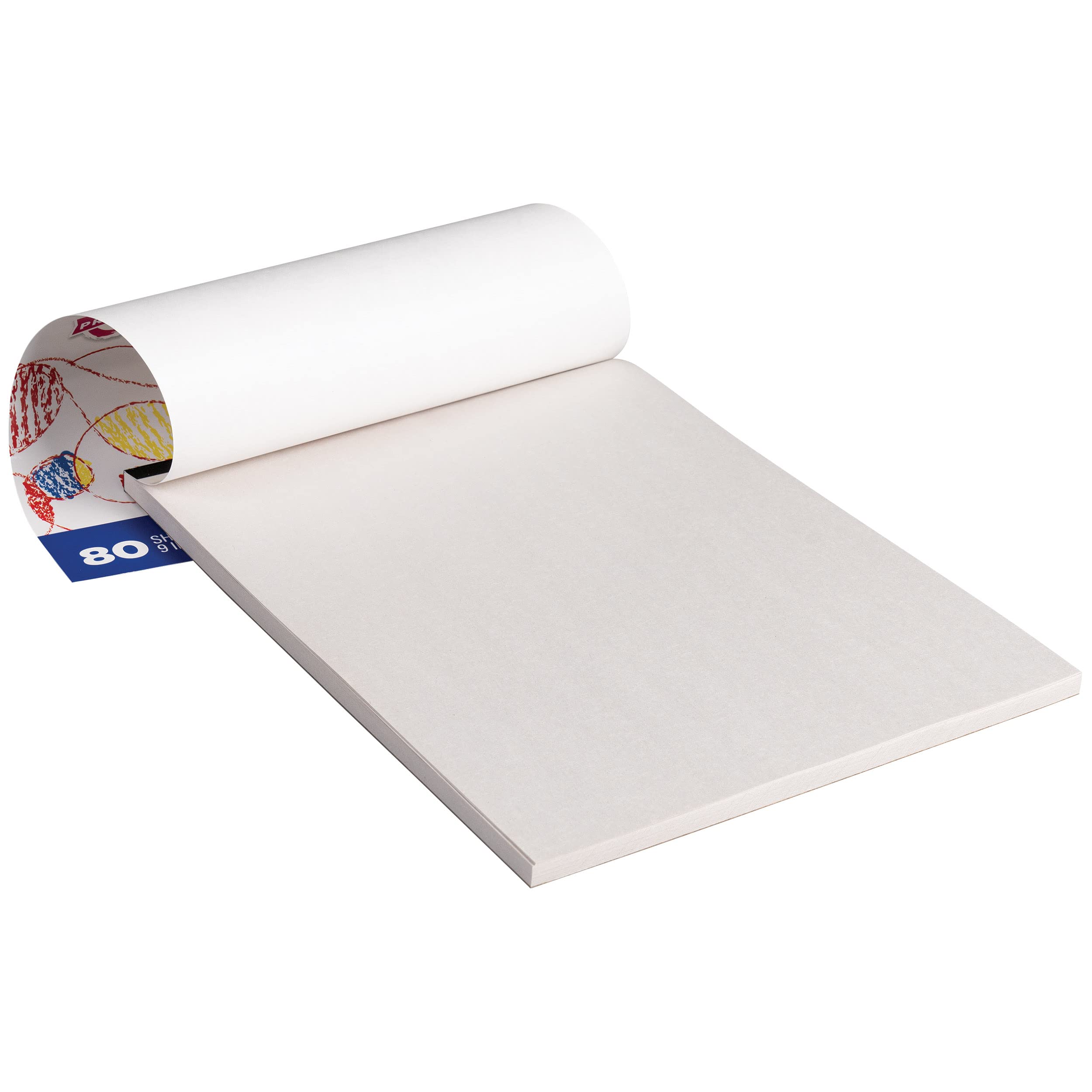 Prang (Formerly Art Street) Doodle Paper Pad, White, 9" x 12", 80 Sheets - Image 3