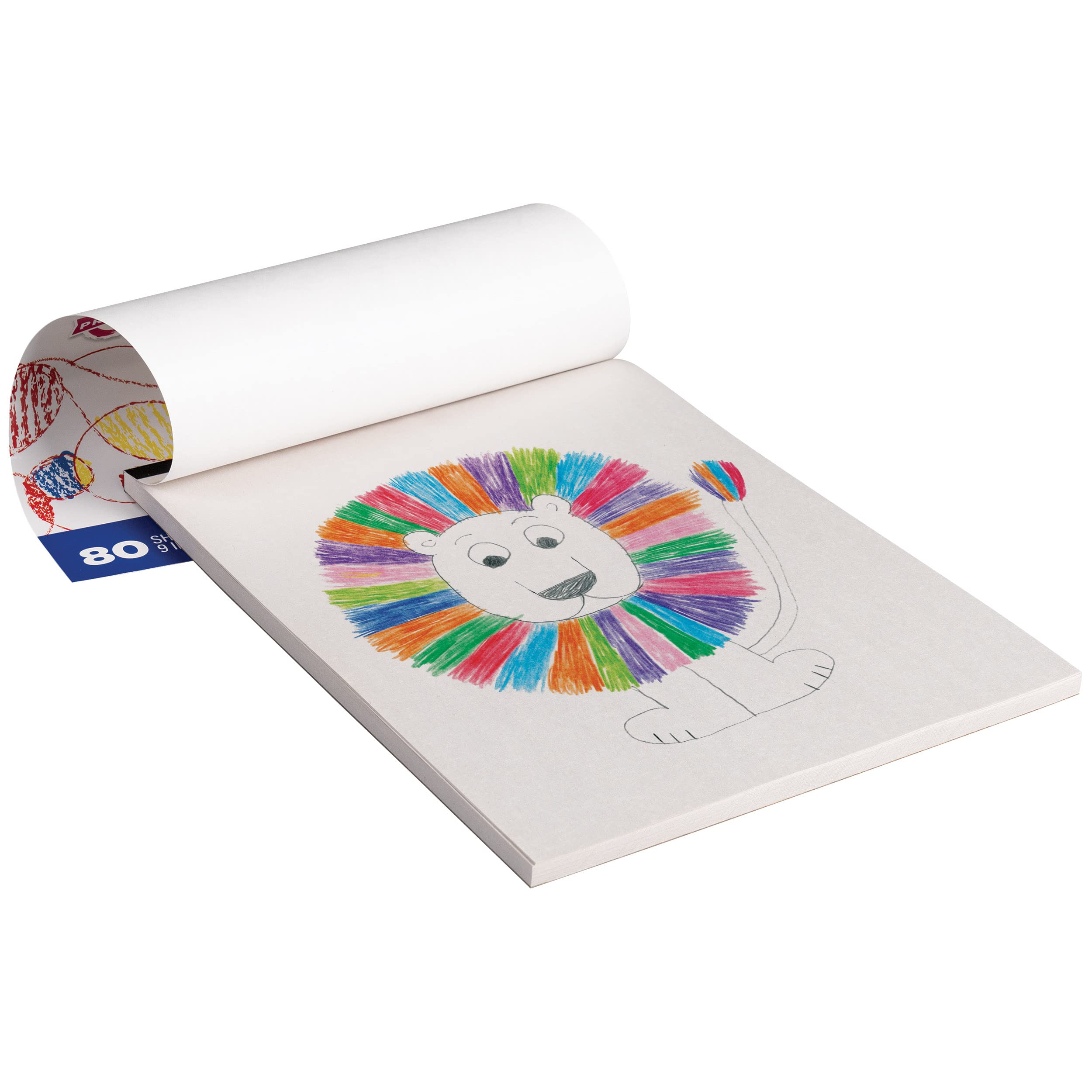 Prang (Formerly Art Street) Doodle Paper Pad, White, 9" x 12", 80 Sheets - Image 4