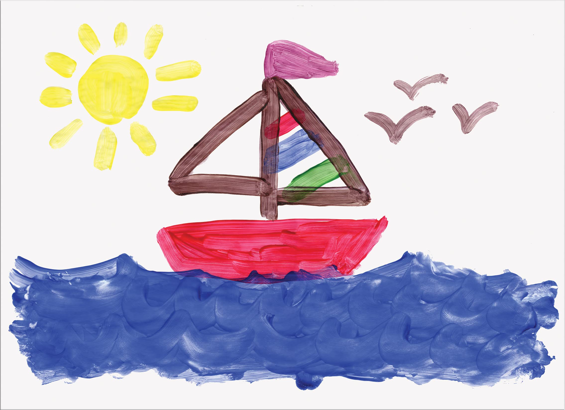 Prang (Formerly Art Street) Fingerpaint Paper, White, 16" x 22", 500 Sheets - Image 5